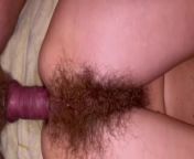 Super hairy MILF do anal and squirt a lot from hairy mature anal