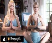 MOMMY'S GIRL - Horny MILF Harshly Scissors Her Stepdaughter After Getting Hard-Fingered During Yoga from serene ray onlyfans