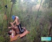 Auntie shows off her tits and invites each other to fuck in the forest. from tante dan ibu stw gendut bugil ta