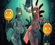 Happy Halloween - nude dance animation from asmr barber lady lina