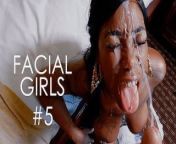 Ebony gives blowjob and gets huge facial from af somali facken sex ku qor