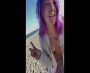 Dared to leave clothes and walk public beach nude from nude family beach girl