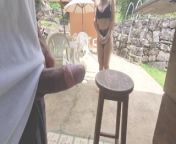 DickFlash! Married woman holds the dick of the stranger who masturbates in front of her. from lesbos flash outdoors on hidden cam ad get fucked hard