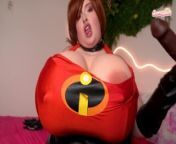 Elastigirl STRETCHES her pussy with dildo riding, tits (breast expansion) and futa cock pegging POV from auntu