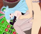 Aqua and Kazuma Satou have intense sex in a casino. - KonoSuba Hentai from kaduma