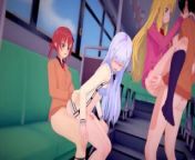 Futa Orgy - Gabriel, Satania, Raphiel and Vignette in bus from 觀月雛乃hinano mizuki