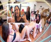 DANCING BEAR - Big Dick Male Strippers Shoving Their Sausage In Hungry Bitches Faces During Wild Par from yoxmirah dyme sexy