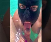Catey Collman topless in pool sucking dick from pankhuri giving blowjob in pool followed by sex with kunal