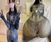 [Private video] Japanese girl in spiderman costume lick friend's anal and have creampie sex from sexi hat videos