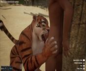 Tigress furry fucks the guy by the pole - Wild Life from tigreta